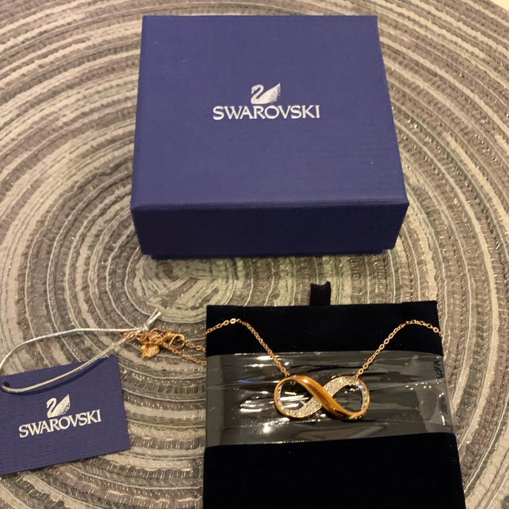 Swarovski Rose Gold Plated and Crystal Necklace - Picture 2 of 3